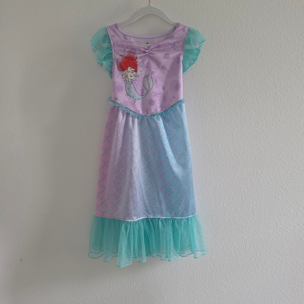 Disney Princess Ariel Little Mermaid Nightgown Toddler size 5T Dress